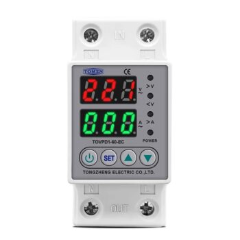 2P VA 63A, VA Control Device, TOMZN Din rail, adjustable Over Under Voltage, current limit protection, Relay, VA Protector 2P By Reliable Electric