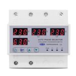 63A TOMZN 3 Phase 3P+N Din Rail Auto Phase Selector adjustable Over and Under Voltage current protection Monitor Relays Protector adjustable Over Under Voltage, current limit protection, Relay, By Reliable Electric