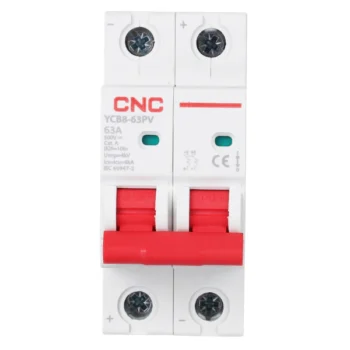 CNC DC 2 Pole MCB Circuit Breakers 500V YCB8-63PV