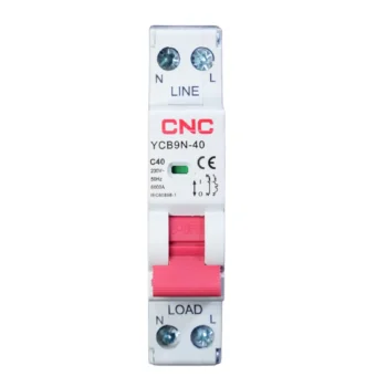 CNC 1P+N MCB AC Circuit Breaker YCB9N-40