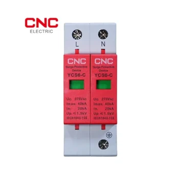 AC 2 Pole 20KA-40KA 275V, 385V, 440V, 750V Surge Protection Devices YCS6